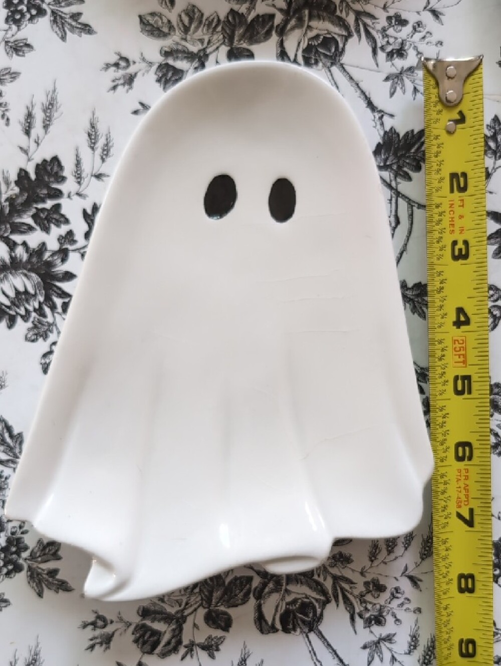 Halloween Ceramic Serving Plates - Ghost, Skeleton & Spiderweb Set - Picture 3 of 5
